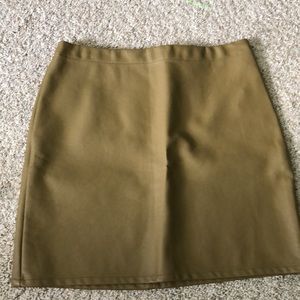 Olive green leather skirt (NWOT)